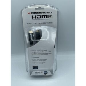 Monster HDMI 3D 6 ft Cable Compatible Support 1080p Video Resolution Gold-Plated